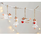 Merry Christmas Resin Santa angel Snowman Pendant