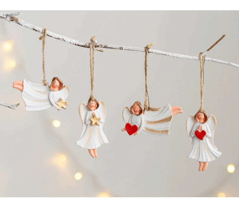 Merry Christmas Resin Santa angel Snowman Pendant