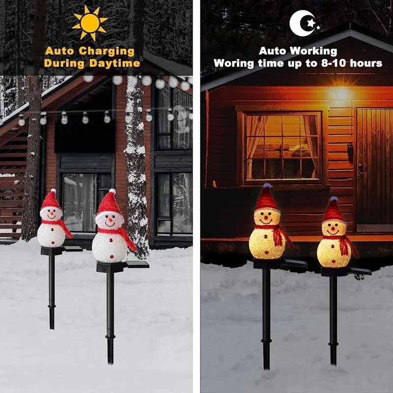 Solar Snowman Garden Lights
