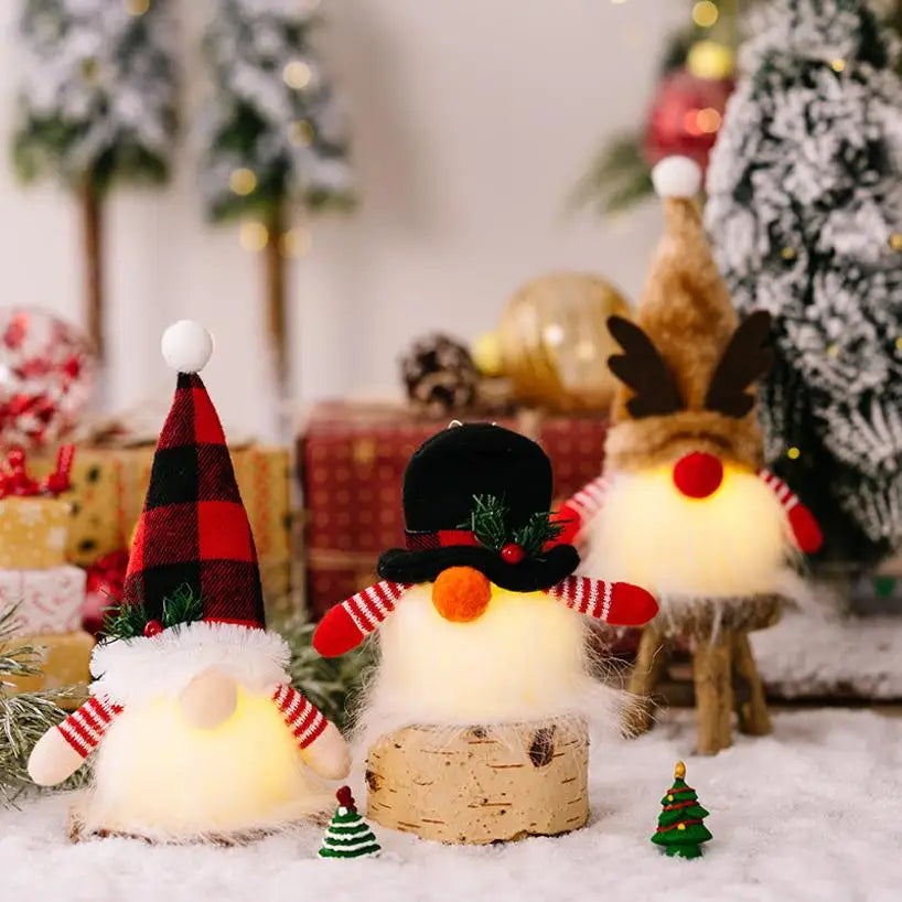 Christmas Doll Pendant Tree Ornaments Santa Gnome