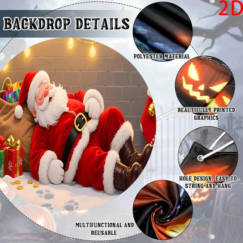 Christmas Santa Claus Garage Door Banner