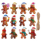 Christmas Gingerbread Man Ornaments Tree Wooden Hanging