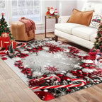 Festive Snowflake Holiday Rug