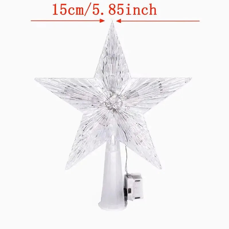 Christmas Glowing Tree Topper Five pointed Star