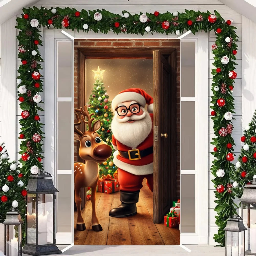 Christmas Cartoon Door Banner