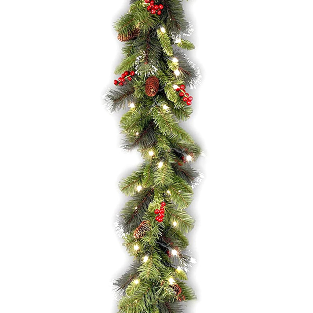 Christmas Pinecone & Red Berries Wreath Garland