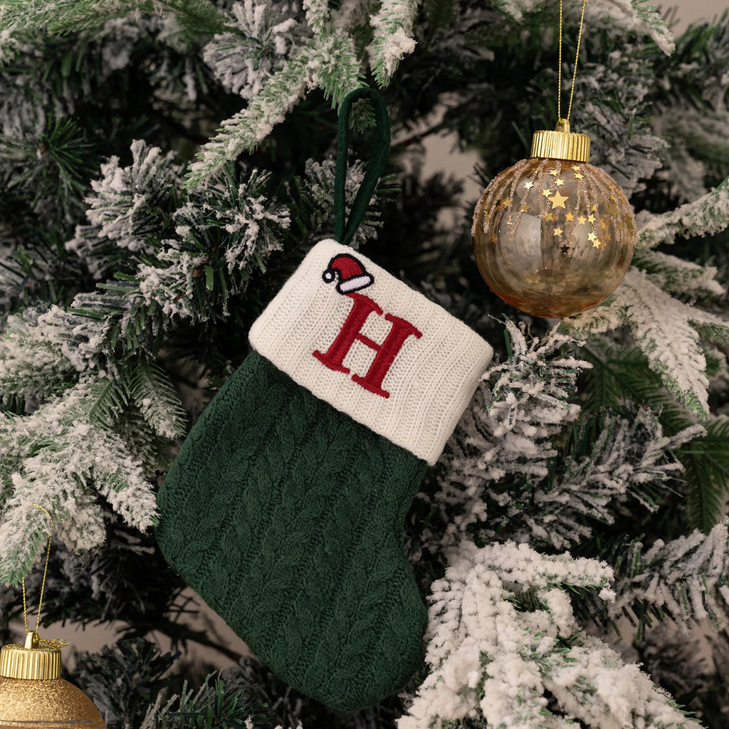Monogram Christmas Knit Stockings