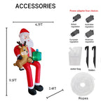 Inflatable Santa and Reindeer Yard Decor