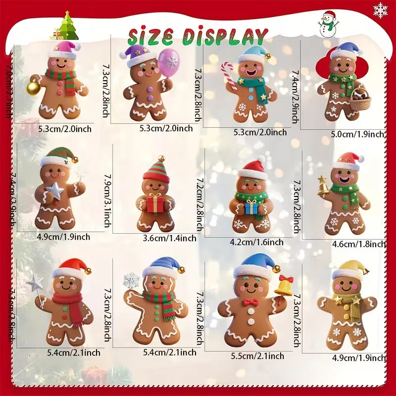 Christmas Gingerbread Man Ornaments Tree Wooden Hanging