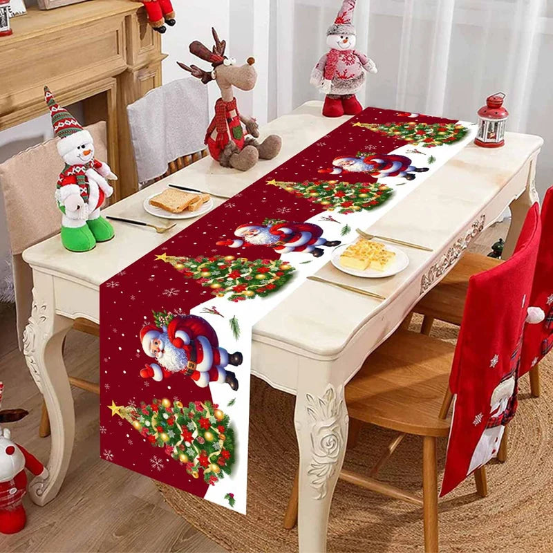 Santa Claus Christmas Table Runner Flag Noel