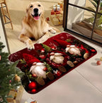 Cheerful Christmas Gnome Door Mat