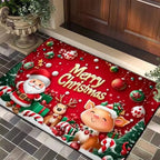 Santa and Reindeer Entryway Mat