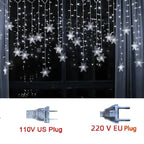 Christmas Snowflakes Flashing Curtain Holiday