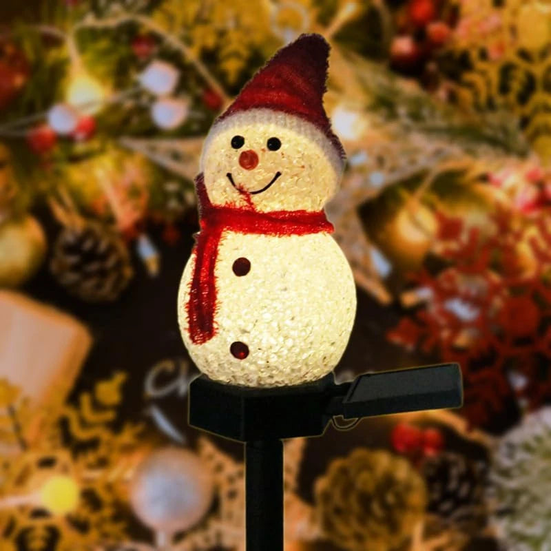 Solar Snowman Garden Lights