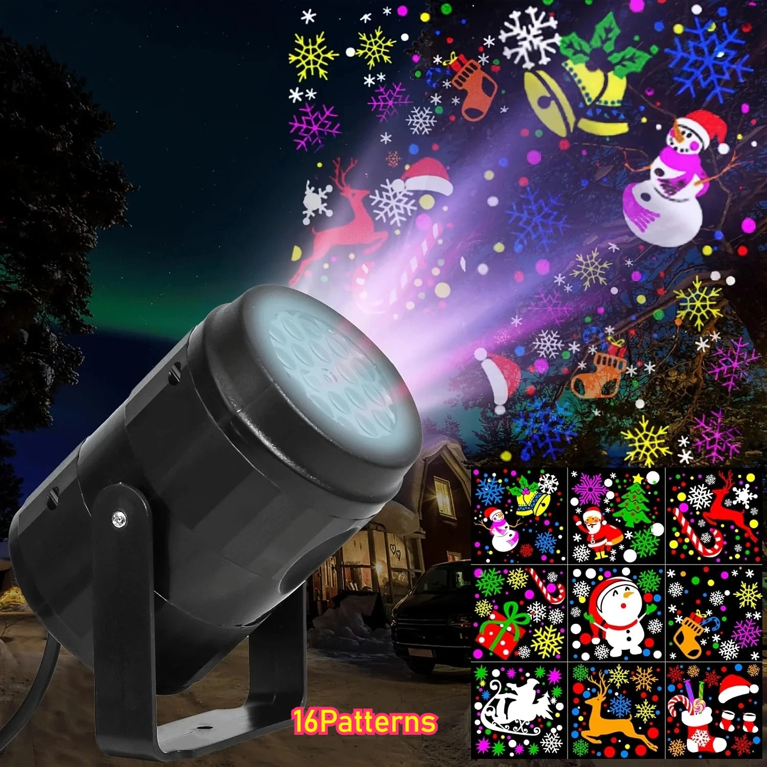 Festive Christmas Pattern Projector