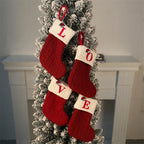 Knit Snowflake Christmas Stockings