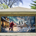 Christmas Deer Party Garage Door Banner