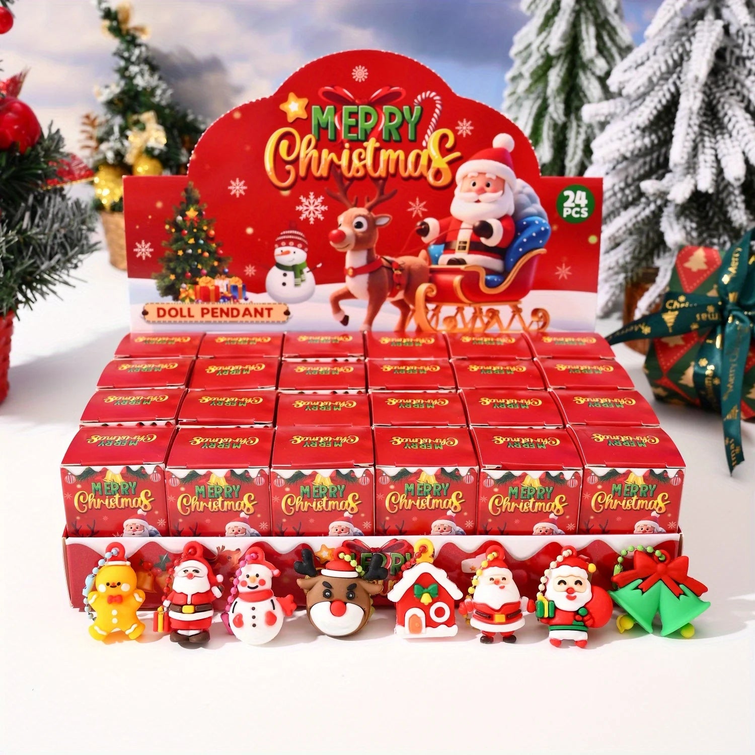 Christmas Themed Key Ring Pack Surprise Box