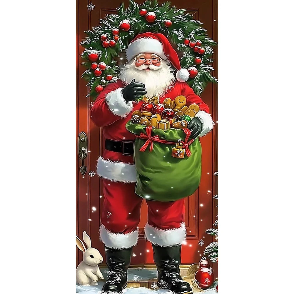 Santa Claus Christmas Tree Door Banner