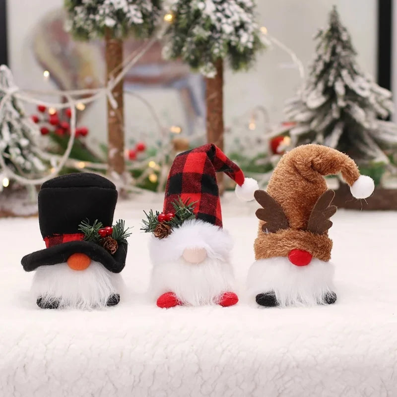 Christmas Doll Pendant Tree Ornaments Santa Gnome