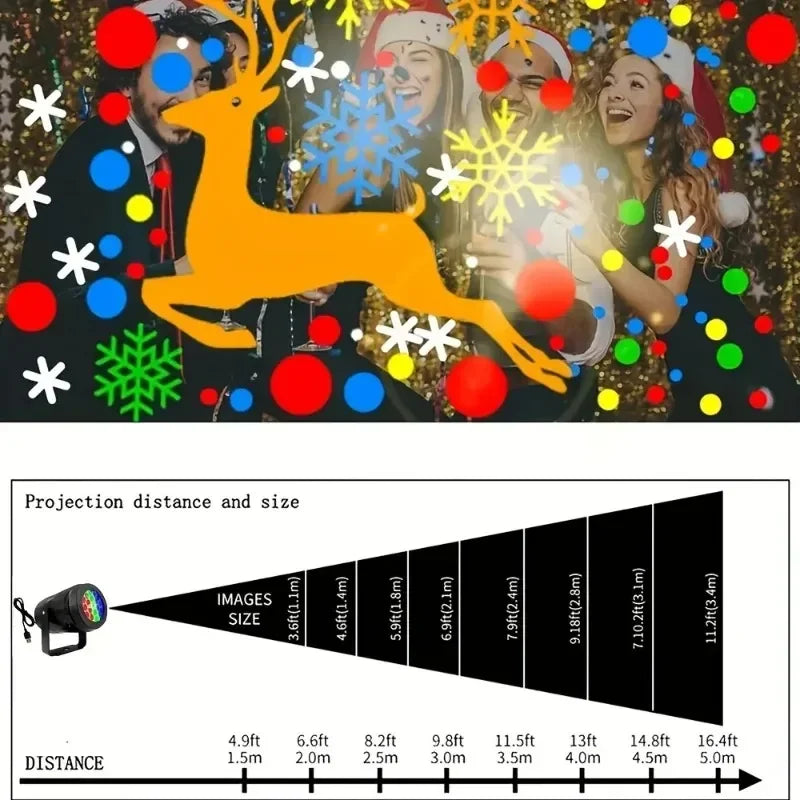 Festive Christmas Pattern Projector