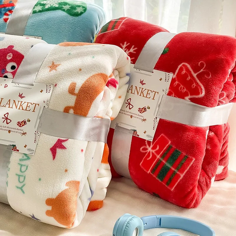 Snuggly Christmas Flannel Throw
