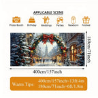Christmas Winter Scene Garage Door Banner