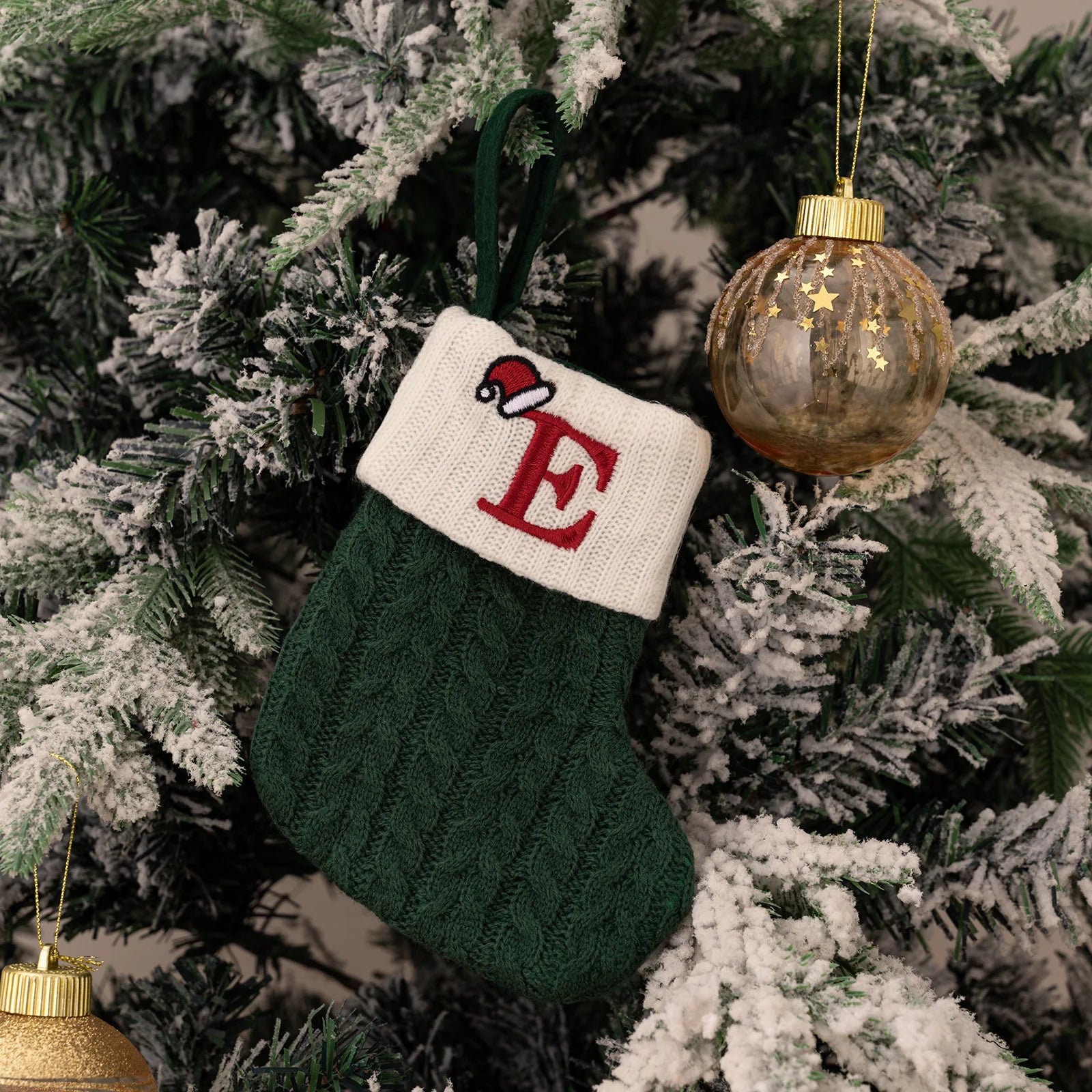 Monogram Christmas Knit Stockings