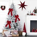Red Christmas Bows Large Tree Topper Bow