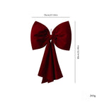 Christmas Bow Red Velvet Tree Toppers Ornament