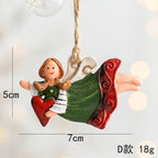 Merry Christmas Resin Santa angel Snowman Pendant