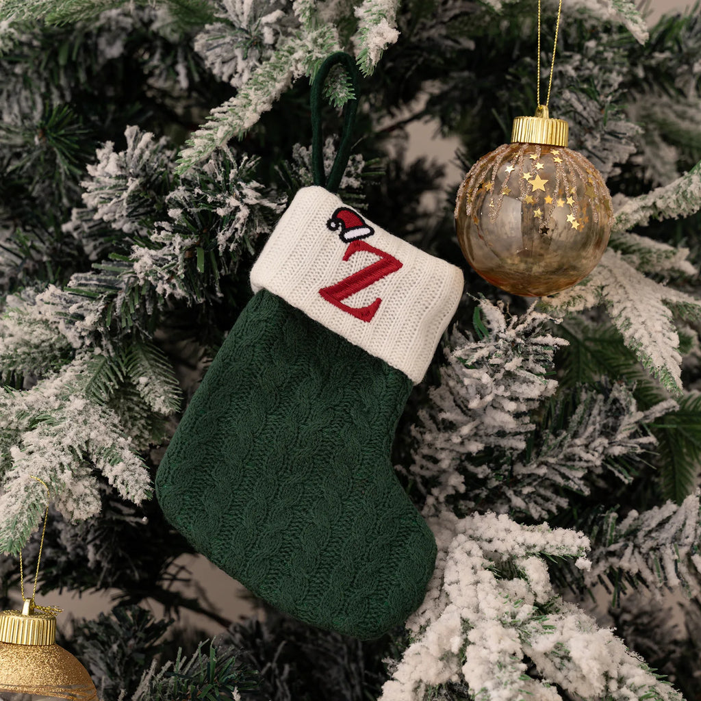 Monogram Christmas Knit Stockings
