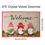 Christmas Door Mat Santa Claus Carpet Merry