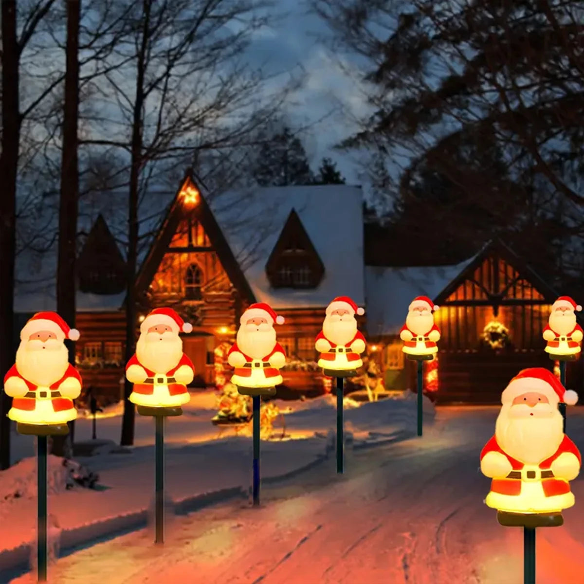 Solar Santa Pathway Lights