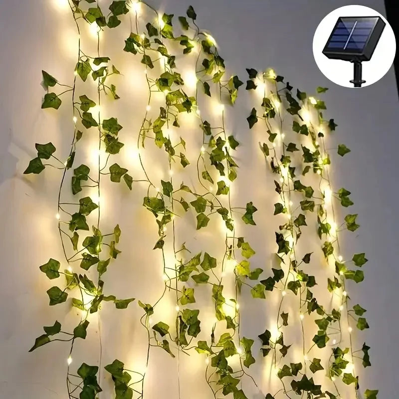 Solar Ivy Leaf Fairy Lights