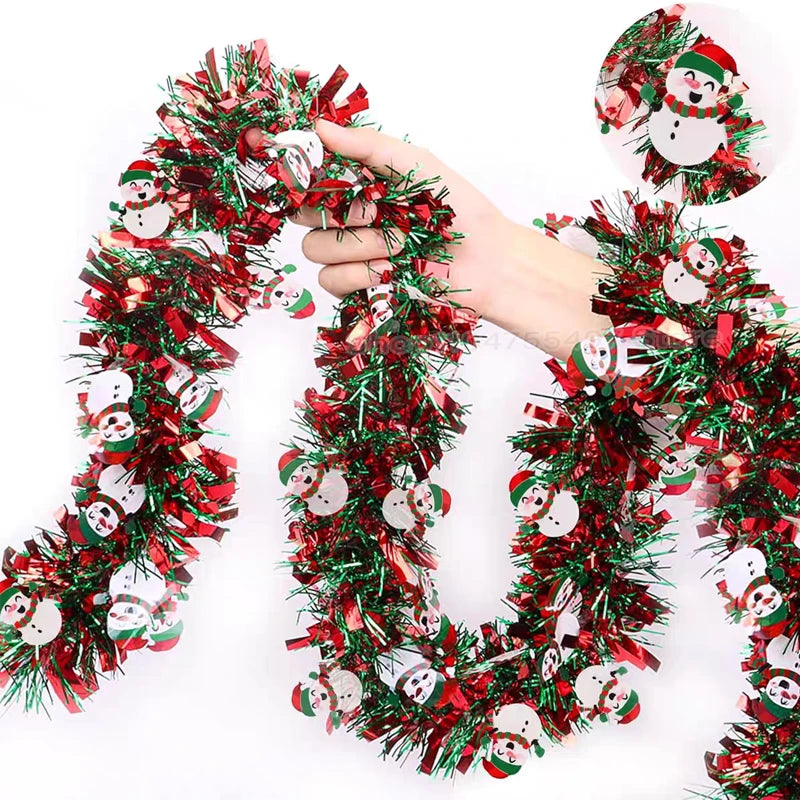 Christmas Tinsel Garland Wreath