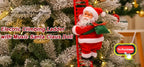 Electric Climbing Ladder Santa Claus Music Doll
