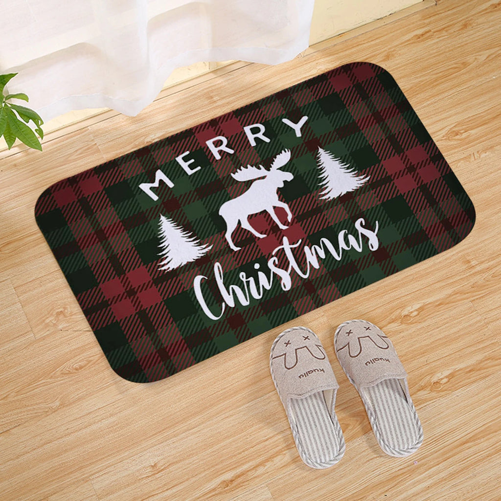 Christmas Door Mat Santa Claus Carpet Merry