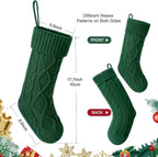 Family Cable Knit Christmas Stockings