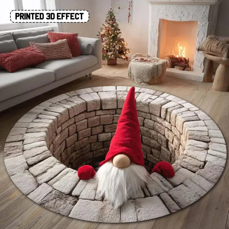 Cozy Gnome Christmas Welcome Mat