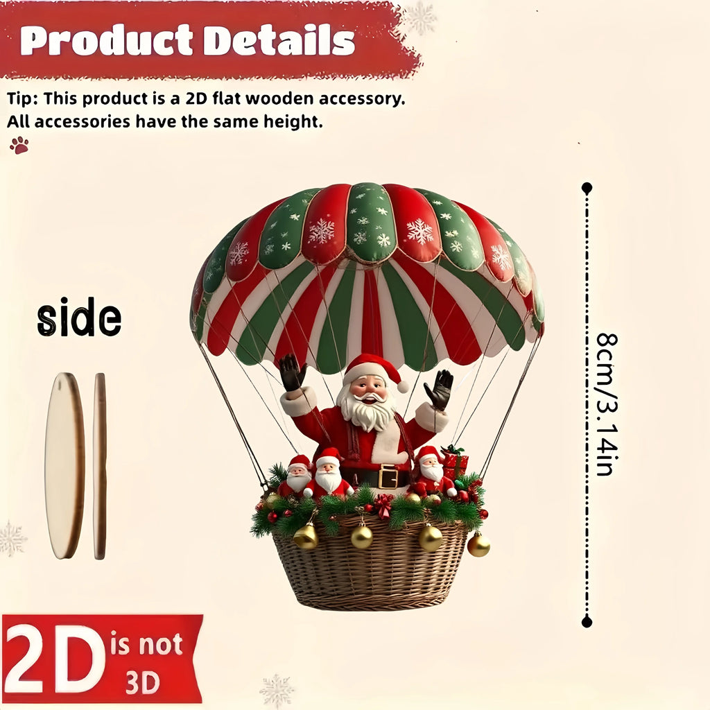 Santa Hot Air Balloon Ornaments