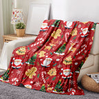 Festive Christmas Santa Throw Blanket