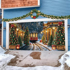 Christmas Express Train Garage Door Banner
