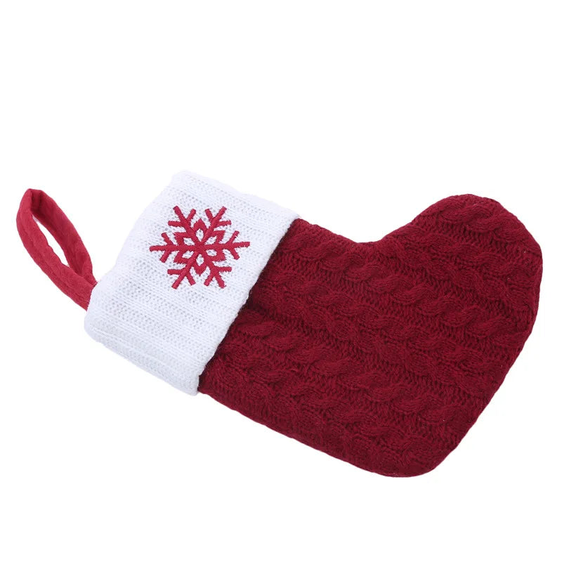 Knit Snowflake Christmas Stockings