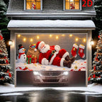 Christmas Santa Claus Garage Door Banner