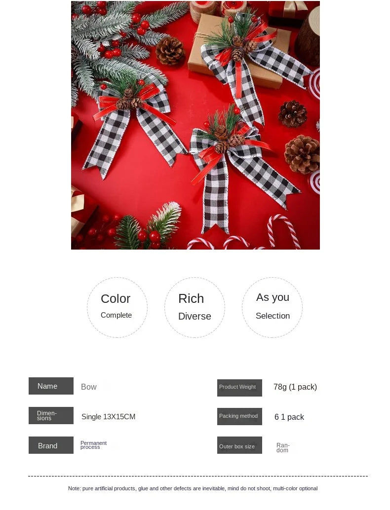 Pack Large Christmas Tree Topper Bow DIY