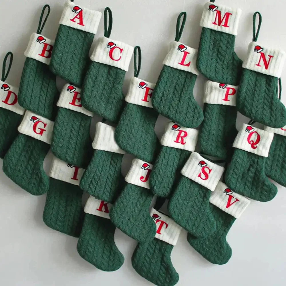 Monogram Christmas Knit Stockings