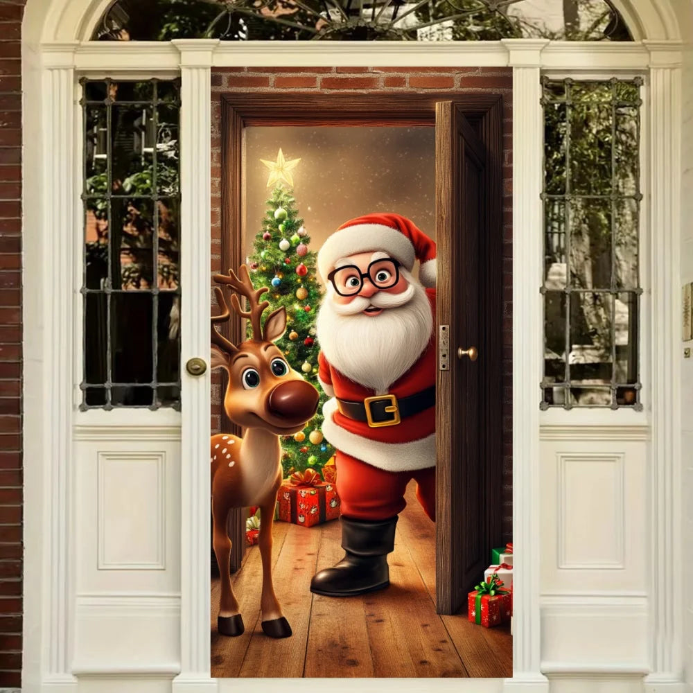 Christmas Cartoon Door Banner