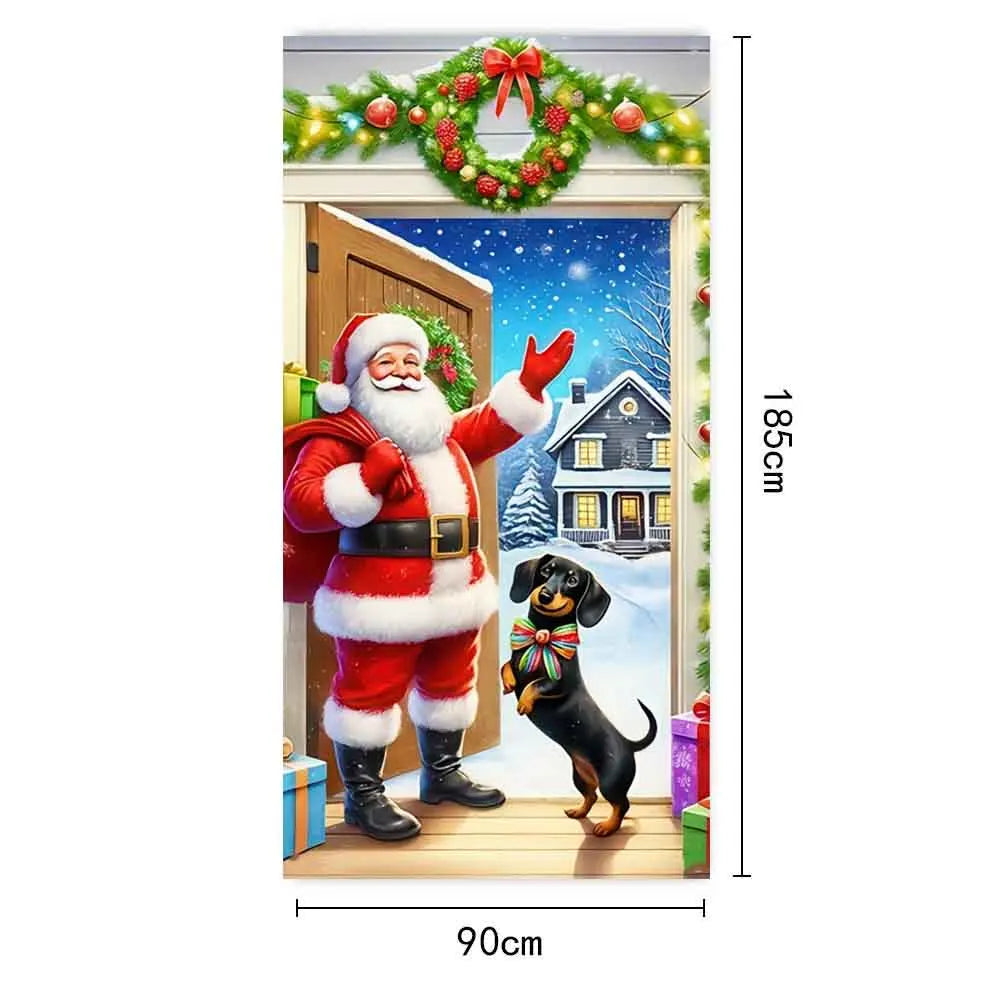 Christmas Cartoon Door Banner