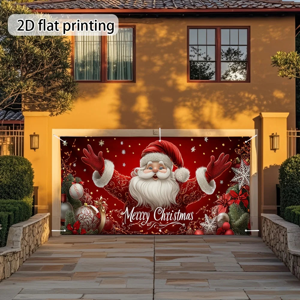 Santa Clause Garage Door Banner